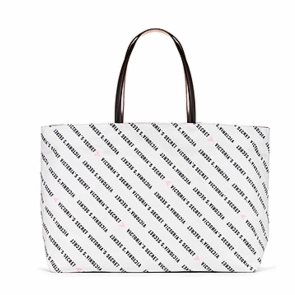 Victoria's Secret Handbags - Victoria’s Secret White Logo Tote Weekender